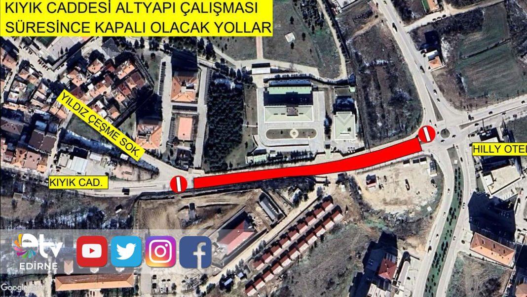 EDİRNE BELEDİYESİ’NDEN YOL ÇALIŞMASI DUYURUSU
