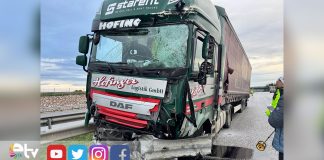 TIR BARİYERLERİ KAĞIT GİBİ EZDİ