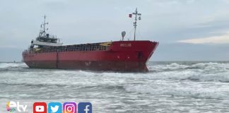 TEKİRDAĞ’DA KARAYA OTURAN GEMİ 3 GÜNDÜR BEKLEYİŞİNİ SÜRDÜRÜYOR